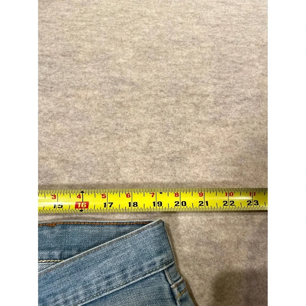 Levis 505 Regular Fit Jeans Mens 36x30 Blue‎ Whiskered Denim Straight Leg Cotton
